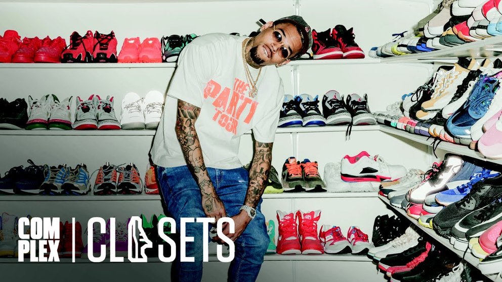 Chris Brown nos muestra su colección de más de mil pares de zapatillas